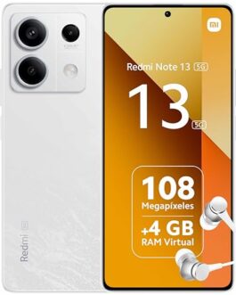 Xiaomi Redmi Note 13 5G – 8 + 256 GB, tela AMOLED FHD + 120 Hz de 6,67 “, MediaTek Dimensity 6080, câmera tripla de até 108 MP, carregamento rápido de 33 W (Branco)