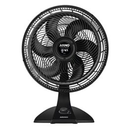 Ventilador 2 em 1, Mesa ou Parede, Arno, Turbo Force, 40cm, VF42, 127V, Preto