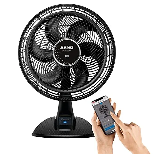 Ventilador Arno Ultra Silence Force Bluetooth® VDBT, 126W, Controle via App, 6 Pás, 3 Velocidades, Oscilação Horizontal, Inclinação Ajustável, Silencioso e Potente, 220V