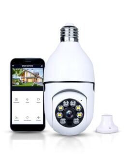 Camera Ip Inteligente 1080P Wifi Lampada Panoramica Giratória 360° Yoosee Espiã e Segurança | Alpha Ecom