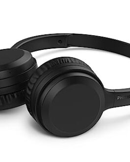 Headphone Philips bluetooth on-ear com microfone e energia para 15 horas na cor preto TAH1108BK/55