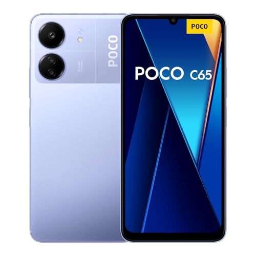 Smartphone POCO C65, 8 GB+256GB, versão global, bateria de 5.000 mAh, tela HD+ de 6,74 polegadas, roxo