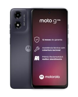 Smartphone Motorola Moto G04s – 128GB 8GB Ram Boost Camera 16MP com Moto AI sensor FPS lateral Grafite