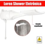 Chuveiro Loren Shower Eletrônico 5500w 127v~ LORENZETTI, Branco