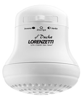 Lorenzetti Chuveiro Elétrico Branco Maxi Ducha, 5500W 110V