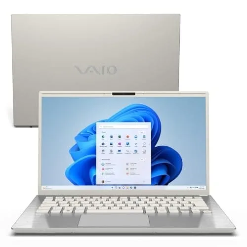 Notebook VAIO F14 12ª gen Intel Core i7 Windows 11 Home 16GB 512GB SSD, 14” Full HD Antirreflexo, Warm White, Desbloqueio Facial e Digital, Teclado Retroiluminado – B0911W