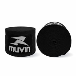 Bandagem Elástica Muvin 5 Metros Com Fechamento em Fecho de Contato e Alça Para Polegar – Atadura de Proteção Para Mãos e Punhos – Faixa de Boxe – Muay Thai – MMA – Artes Marciais – Treino – Unissex