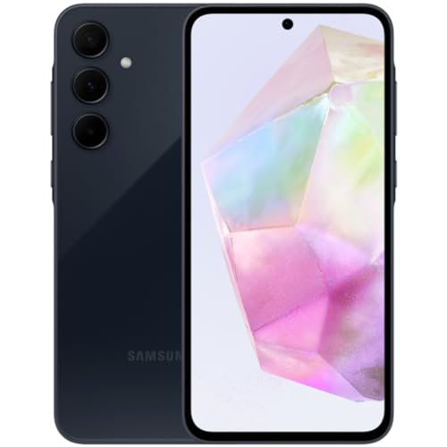 Samsung Galaxy A35 5G, Câmera Tripla Traseira de até 50MP, Selfie de 13MP, Nightography, Apagador de objetos, Design em vidro, IP67, Tela Super AMOLED de 6.6" 120Hz Vision Booster, 256GB - Azul Escuro