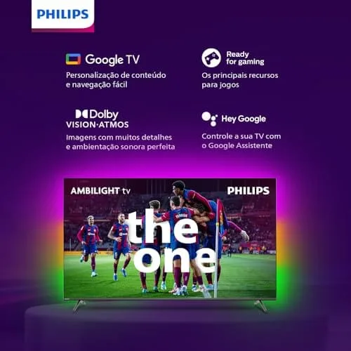 Smart TV 65" 4K 120 Hz Philips THE ONE 65PUG8808/78, Google TV, Ambilight, P5, DTS Play-Fi, Freesync, Dolby Vision Atmos, 40 W RMS - Image 3