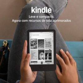 Novo Kindle (16 GB – modelo 2024) – Leve e compacto, com tela antirreflexo, trocas de página mais rápidas, luz frontal ajustável e bateria de longa duração – Cor Preta