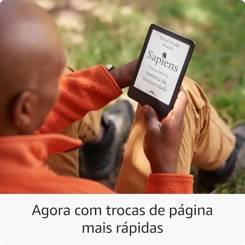 Novo Kindle (16 GB - modelo 2024) - Leve e compacto, com tela antirreflexo, trocas de página mais rápidas, luz frontal ajustável e bateria de longa duração - Cor Verde - Image 5