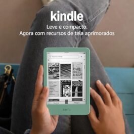 Novo Kindle (16 GB – modelo 2024) – Leve e compacto, com tela antirreflexo, trocas de página mais rápidas, luz frontal ajustável e bateria de longa duração – Cor Verde