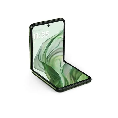 Smartphone Motorola Razr 50 Ultra - 512GB 24GB (12GB RAM+12GB Ram Boost) Tela dobrável 6,9" pOLED e externa 4” Moto AI camera IPX8 Forest Green - Silicon Leather - Image 4