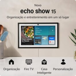 Novo Echo Show 15 | Smart display Full HD de 15,6” com Alexa, experiência Fire TV e controle remoto por voz