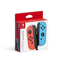 Nintendo, Controle Nintendo Switch, Joy-Con, Esquerdo e Direito, Versátil, Azul Neon e Vermelho Neon