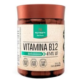 Nutrify – Vitamina B12 – Metilcobalamina 414% VD – Multivitamínico – Suplemento Alimentar para o Metabolismo Energético – Vegano e Livre de Aditivos Artificiais – 60 Cápsulas