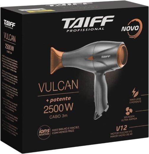 Secador Profissional V12 2500 W TAIFF com Íons Negativos e Cabo Longo - Imagem 2