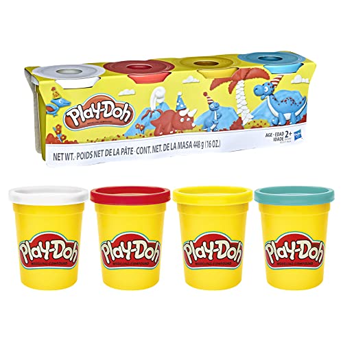 Play Doh Massinha de Modelar Infantil Kit com 4 potes conjunto de massinha com 4 cores variadas presente de Dia das Criancas para criancas acima de 2 anos 0