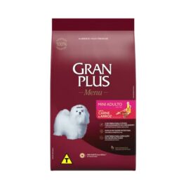 Granplus Ração Para Cães Adultos Mini Gran Plus Menu Carne E Arroz 3Kg