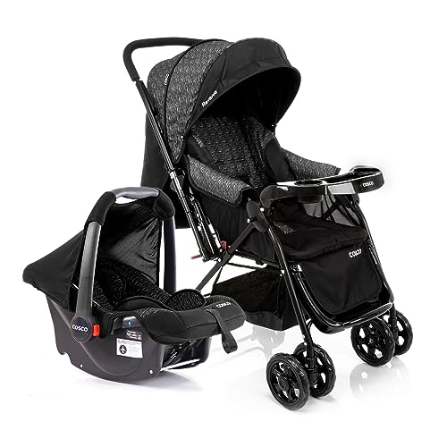 Cosco Kids Travel System Reverse Preto Rajado 0