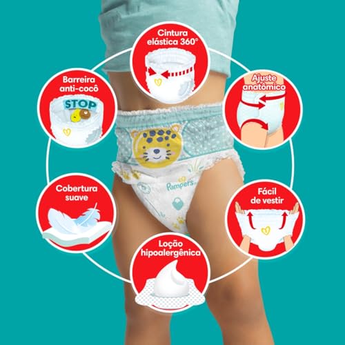 Fralda Pampers Pants Ajuste Total G - 144 fraldas 4 Fralda Pampers Pants Ajuste Total G - 144 fraldas - Imagem 3
