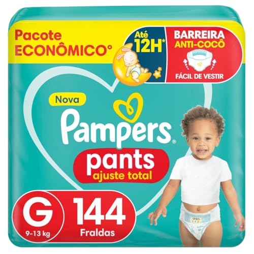 Fralda Pampers Pants Ajuste Total G 144 fraldas 0