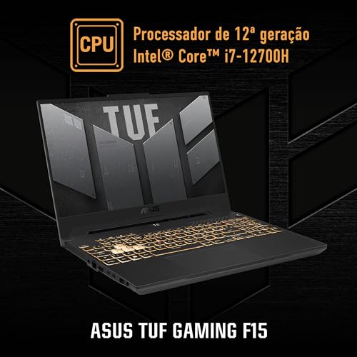 Notebook Gamer ASUS TUF Gaming F15, Core I7, 8 GB, 512 GB, Nvídia RTX3050, KeepOS, Mecha Gray - FX507ZC4-HN112 4 Notebook Gamer ASUS TUF Gaming F15, Core I7, 8 GB, 512 GB, Nvídia RTX3050, KeepOS, Mecha Gray - FX507ZC4-HN112 - Imagem 4