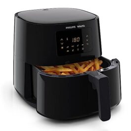 Philips Walita Preta Fritadeira Airfryer Essential XL Digital, 6.2L de capacidade, Garantia internacional de dois anos, 110V, 2000W (RI9270/90)
