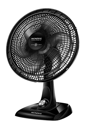 Ventilador de Mesa 40cm Super Power Mondial PretoPrata 140W 110V VSP 40 B 0