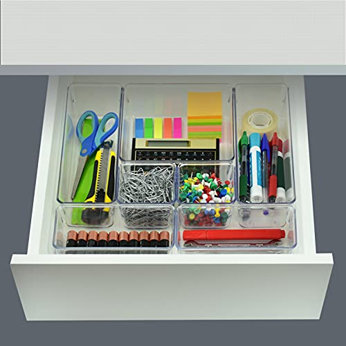 Acrimet Organizador Modular para Gavetas, Bancadas e Armários, Plástico Transparente, Kit com 7 Potes Sortidos, 975.0 7 Acrimet Organizador Modular para Gavetas, Bancadas e Armários, Plástico Transparente, Kit com 7 Potes Sortidos, 975.0 - Imagem 6