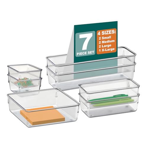 Acrimet Organizador Modular para Gavetas, Bancadas e Armários, Plástico Transparente, Kit com 7 Potes Sortidos, 975.0 3 Acrimet Organizador Modular para Gavetas, Bancadas e Armários, Plástico Transparente, Kit com 7 Potes Sortidos, 975.0