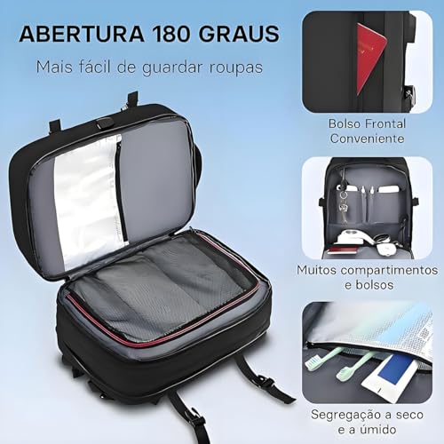 Mochila de Viagem Expansível mRoantic Crown com Porta USB para Notebook – Unissex 5 Mochila de Viagem Expansível mRoantic Crown com Porta USB para Notebook – Unissex - Imagem 4