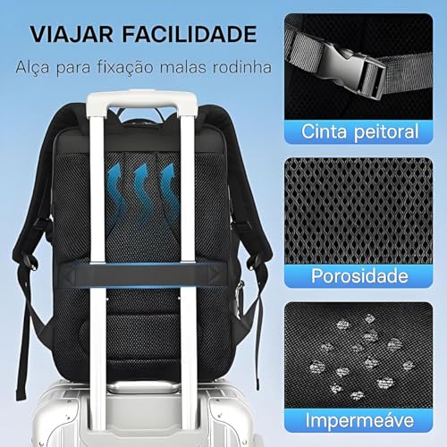 Mochila de Viagem Expansível mRoantic Crown com Porta USB para Notebook – Unissex 7 Mochila de Viagem Expansível mRoantic Crown com Porta USB para Notebook – Unissex - Imagem 6