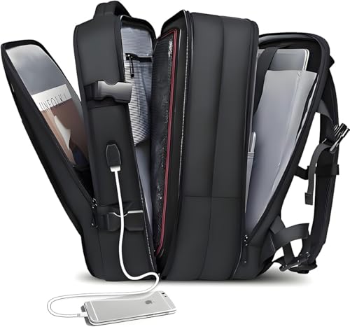 Mochila de Viagem Expansível mRoantic Crown com Porta USB para Notebook – Unissex 3 Mochila de Viagem Expansível mRoantic Crown com Porta USB para Notebook – Unissex