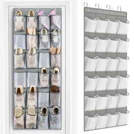 Sapateira de Porta Organizadora, Vertical, Transparente e Pendurável – Organizador de Sapatos para Parede
