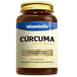 Suplemento Vitamínico Vitaminlife Cúrcuma – Extrato de Rizomas Curcuma longa – 60 Cápsulas